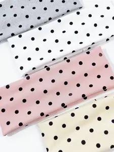 Women's Nylon Polka Dot Headbands, 4-Pack Minimalist Hair Accessories for Thick Hair, 1-Size Sporty Headbands, Suitable for Gym Use And Teen Girl Gifts