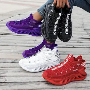 Summer Unisex Couple Shoes Trendy Cushioned Sole Motion Control, SDDA Geometric Flyknit Breathable Men's Women's Running Shoes, 6eight Casual Tennis Shoes Comfortable Ankle Sock Shoes, Non-slip Fitness Shoes Breathable Mesh Men's Walking Sneakers.