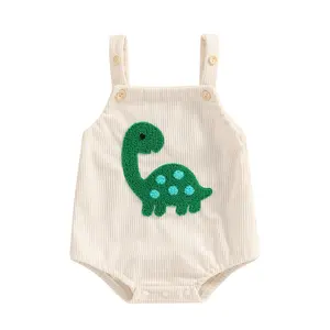 Newborn Baby Boy Girl Summer Outfits Corduroy Romper Dinosaur Overalls 0 3 6 9 12 Months Infant Clothes