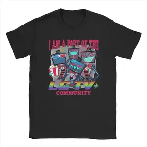Vox Hazbins Hotel T-Shirt 100% Cotton Oversized Tops Casual Amusing Daily Short Sleeve Harajuku Casual Cute Leisure Unisex Tees, Unisex Graphic T-Shirt, Soft Cotton, Perfect Gift for Any Occasion