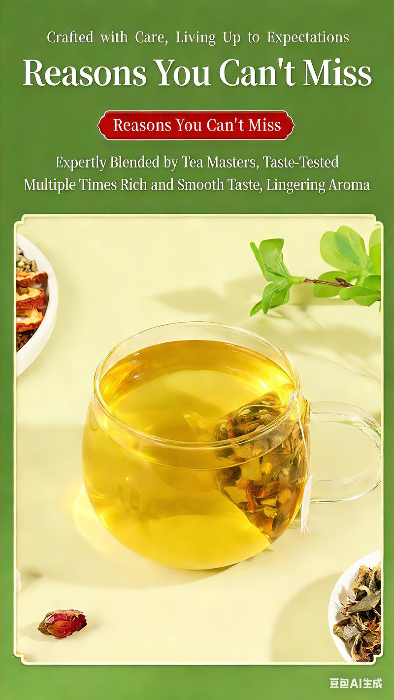 Kanglai Herbal Tea Bags - 10-Herb Natural Plant Blend for Light & Clean After Meals - Caffeine-Free & Easy to Enjoy - 75g Pack