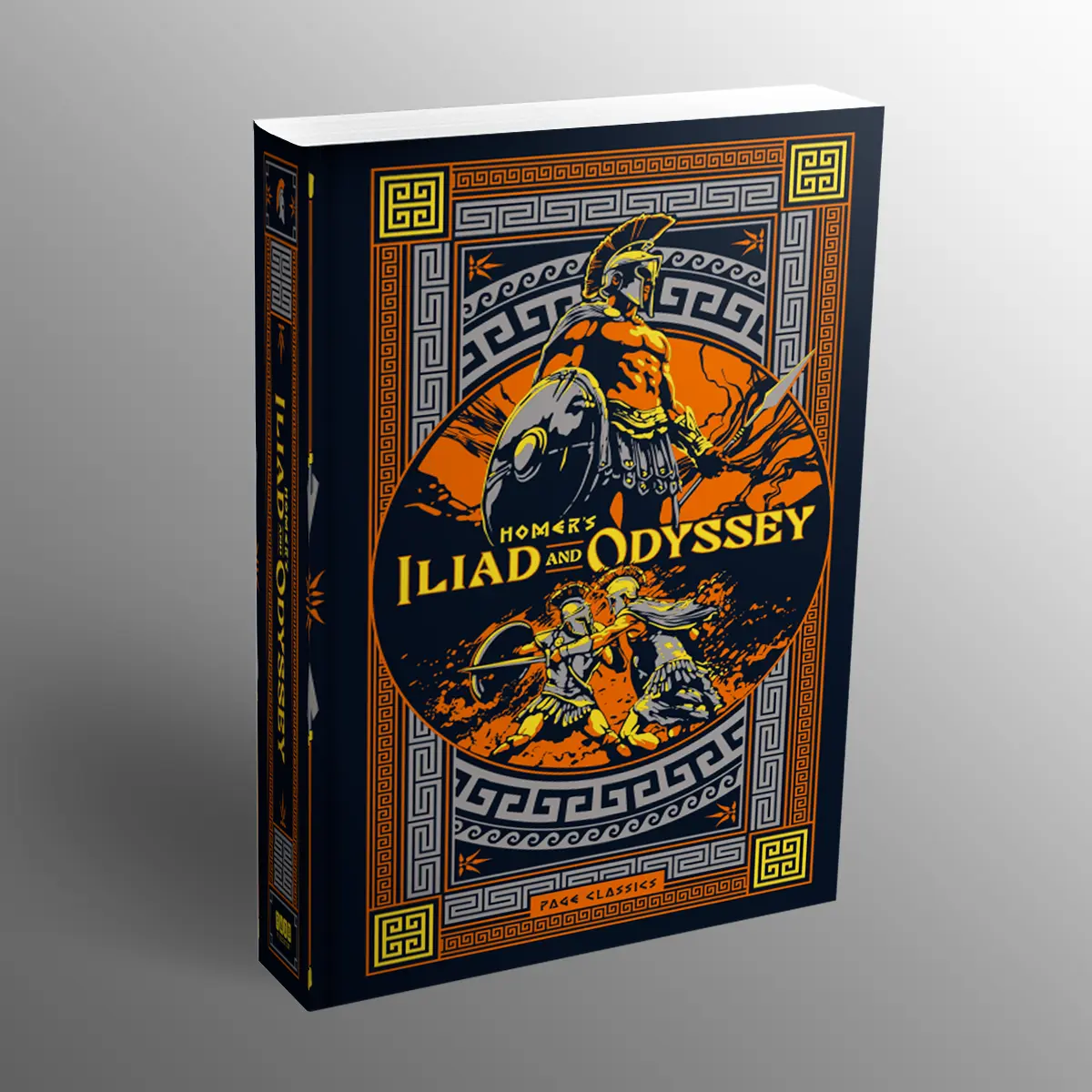 The Iliad and The Odyssey Deluxe Hardcover Foil Cover Classic Novels - Greek Mythology Epics, Achilles, Odysseus, Trojan War Themes, Heroic Struggle, Quest for Home