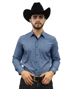 VS201L - FPMS -HFK-105-8 - Lt. Blue - Vaquero Signature Fashion Printed Shirts