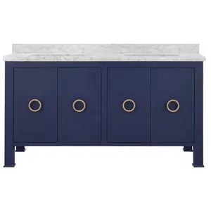 Blanche 60" Navy Bath Vanity Cabinet