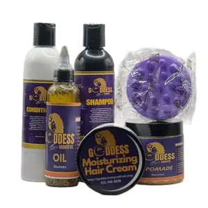 Goddess Hair Growth Pomade - Moisturizing Hair Care Set with Complete Care for Healthy, Vibrant Hair - Natural Purple Haircare