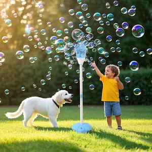 Automatic bubble blowing machine, adjustable height bracket, automatic bubble blowing machine, gifts for boys and girls, Christmas gifts, adult birthday wedding party outdoor toys