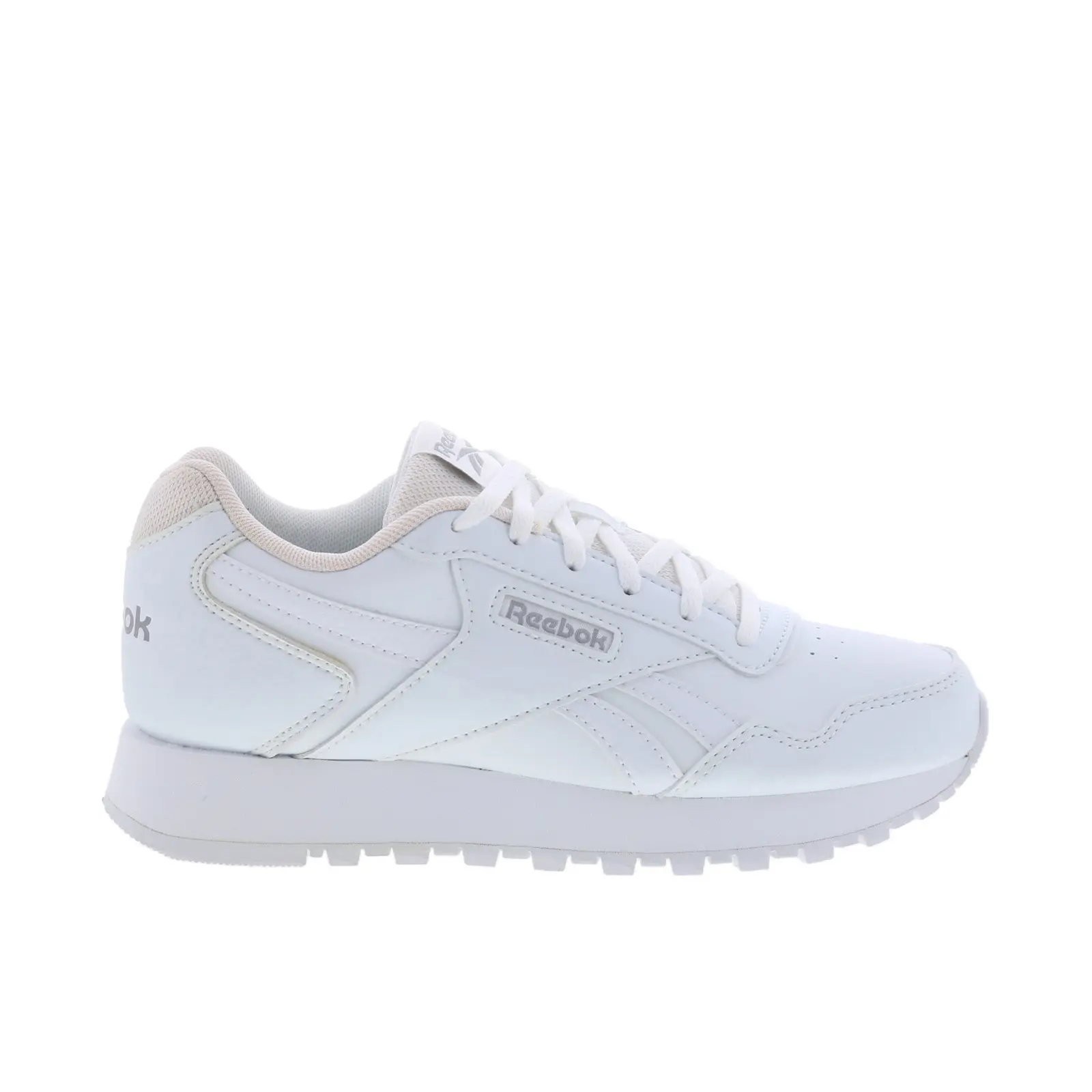Reebok Glide Wide D Womens White Wide Synthetic Lifestyle Sneakers Shoes