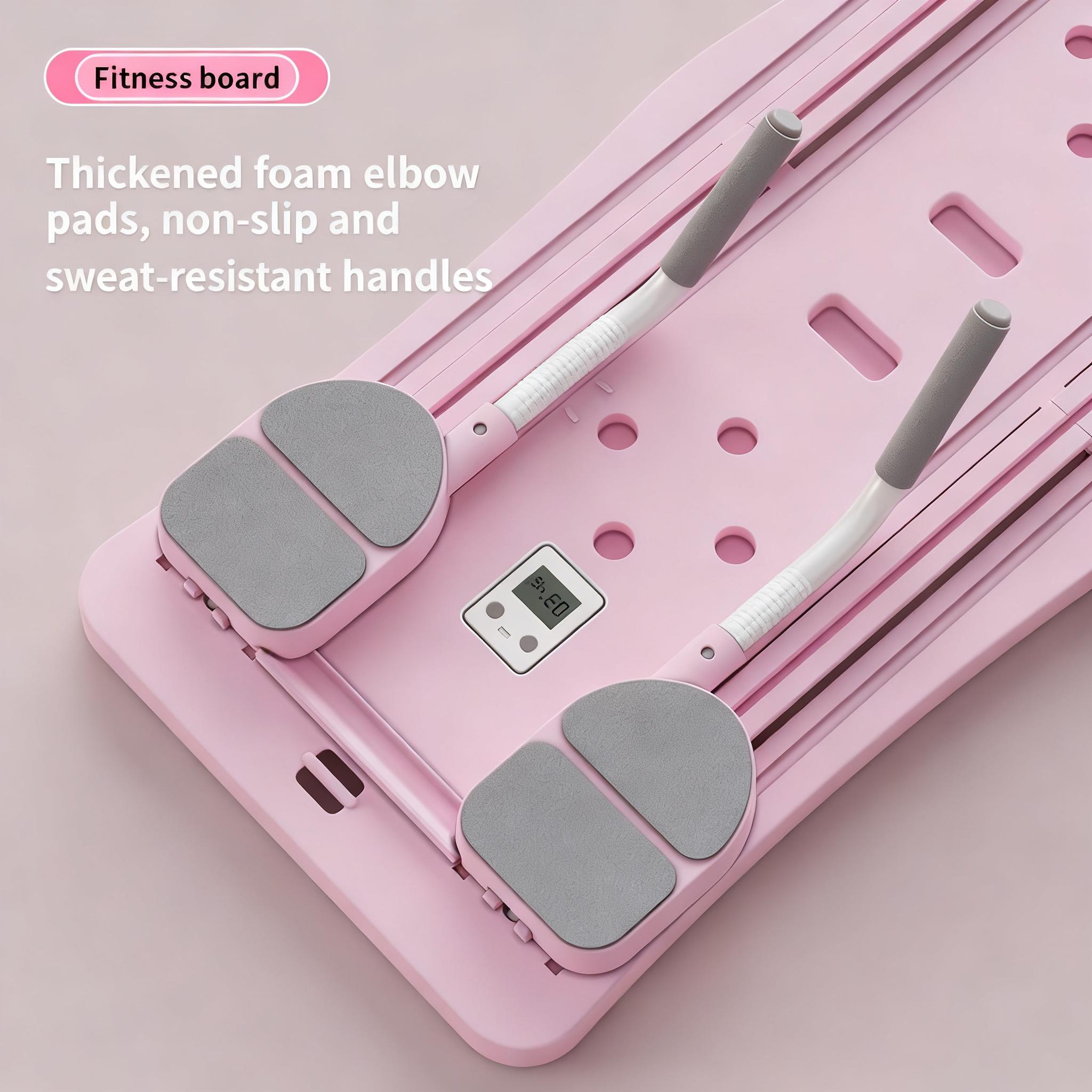 Multi-functional Pilates Board, Ab & Core Strength Training Equipment, Foldable Home Fitness Trainer with 300LBS Capacity for Full Body Workout