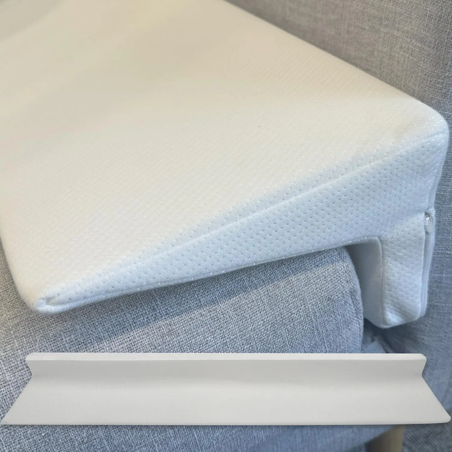 Bed Wedge Pillow Headboard for Bed Headboard Gap Bed Gap Filler Pillow for Gap 1.6 Inch, Removable and Washable Pillow with Zipper for Bed Couch ((76"x10"x6"))
