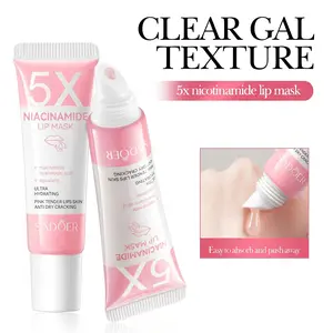 5X Niacinamide Lip Mask  Deep Hydration for Cracked Lips | Hyaluronic Acid & Squalane Lip Balm  Daytime Lip Primer & Overnight Exfoliating Treatment  Multi-Use Lip Care for Long-Lasting Soft  Dewy Lips