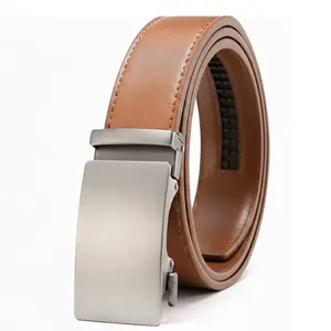 Mens Ratchet Leather Belt - Customizable Fit, Effortless Style (35mm)
