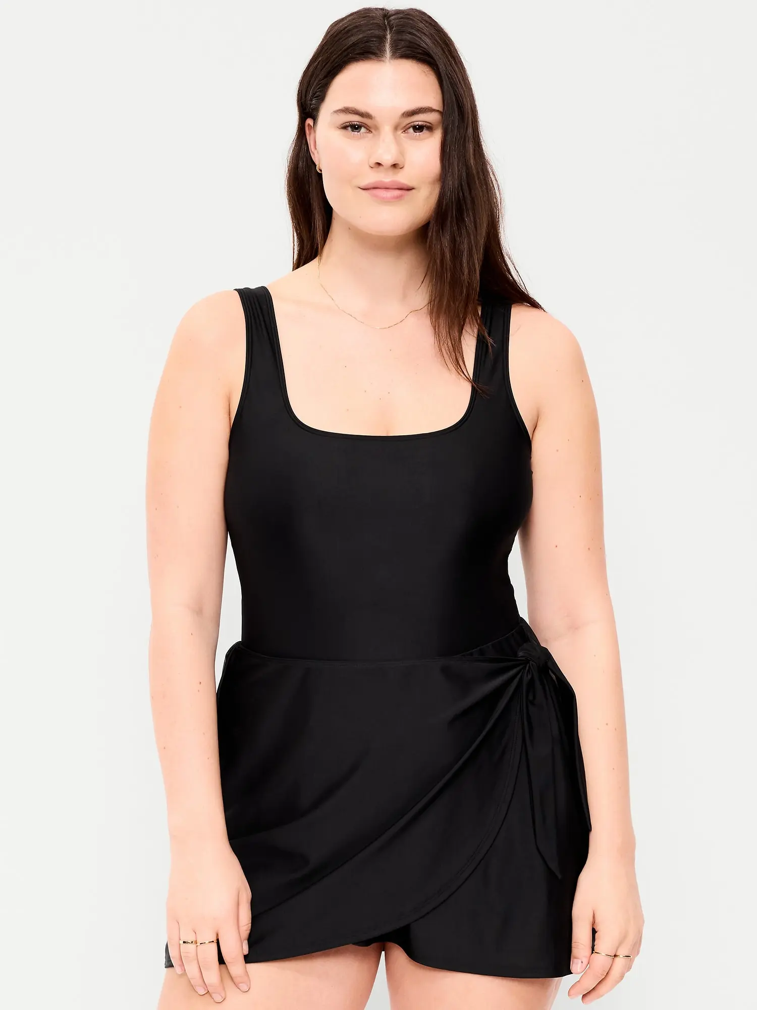 Old Navy Women's Matte Side-Tie Swim Dress - TikTok Shop
