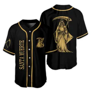 Santa Muerte Mexico Baseball Jersey Mexican Love Jersey Shirt Jersey For Him For Her Gift For Mexicans