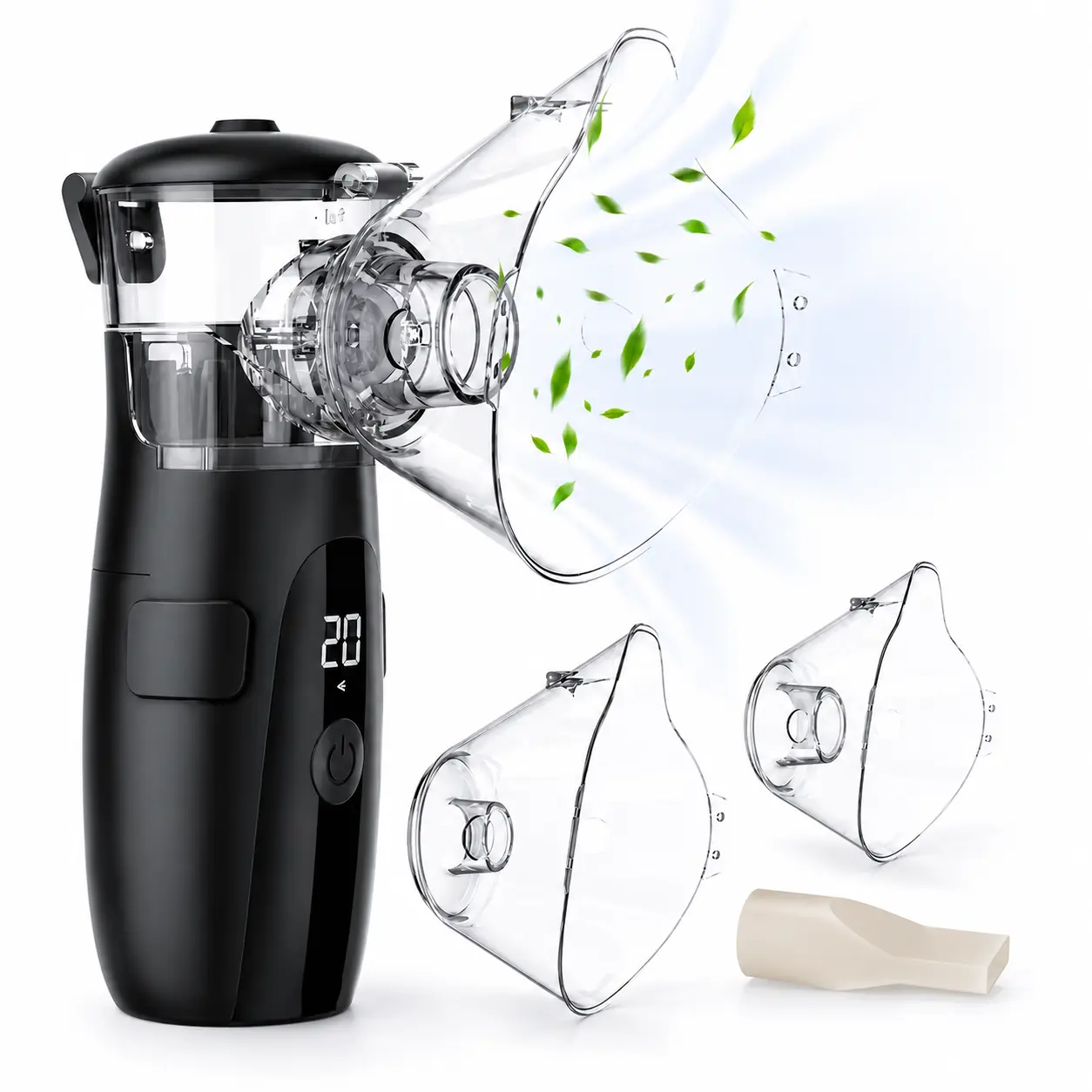 Portable Nebulizer, Rechargeable Nebulizer, Auto Clean & Dual Mode, USB-powered, Handheld Nebulizer - For Adults & Kids, Silent Operation, Easy-to-Clean Mesh