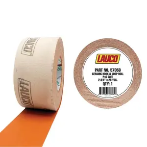 LAUCO Premium Ceramic Grain Sanding Paper, Hook & Loop Sandpaper roll 2.75” x 25 Yard