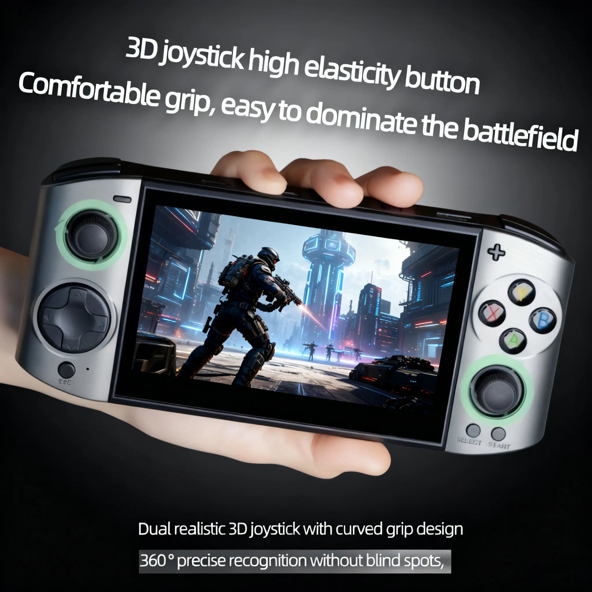 Portable Handheld Game Console, 5.1 Inch IPS Screen, Type-C Charging, Dual Analog Joysticks, Perfect for Gaming Anytime Anywhere