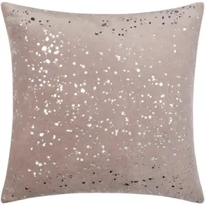 Velvet Sparkle Accent Pillow, Gray, Metallic Silver