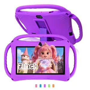 Latest 7-inch children's tablet, Android smooth system, parental control, integrated teaching and gaming, multifunctional tablet, anti fall, children's gift, for use by children and teenagers, Learning Entertainment Tablet, without adapter