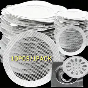 10PCS Disposable Floor Drain Sticker  Anti-blocking Filter Screen Hair Catcher Drain Stopper Cover Kitchen Bathroom Accessories