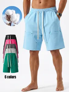 Men’s shorts with pockets and a waist design; lightweight, breathable shorts; casual, breathable, comfortable shorts—men’s shorts suitable for running, gym workouts, and all seasons.