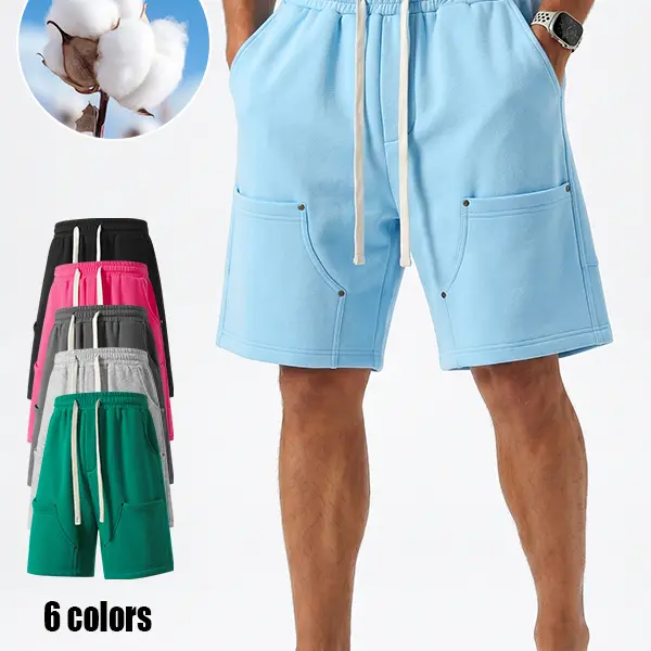 Men’s shorts with pockets and a waist design; lightweight, breathable shorts; casual, breathable, comfortable shorts—men’s shorts suitable for running, gym workouts, and all seasons.