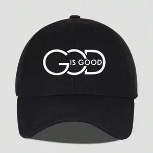 GOD IS GOOD BASEBALL CAP - Bold Black Logo for Everyday Wear