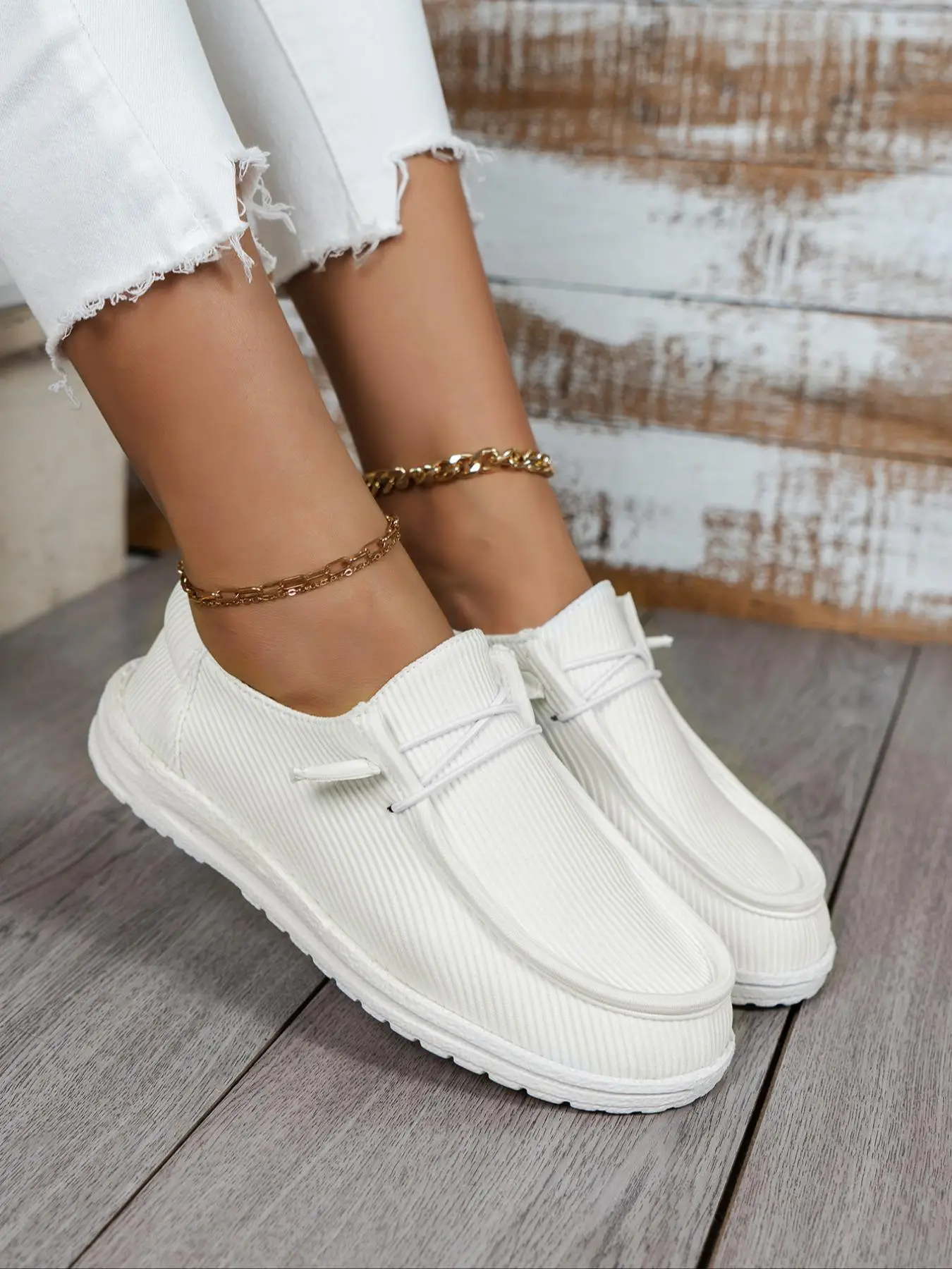 Women's 1 Pair Minimalist Casual Plain Round Toe Slip-on Shoes, Casual Comfortable Versatile Shoes For Daily Wear