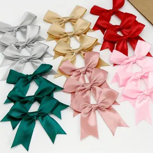 30pcs, Large Satin Ribbon Bows, Gift Bows Wedding Satin Ribbon Bows Knots Decoration Craft Bows Ties for Craft Small Bowknot for Gift Wrapping Flower Baby Shower Bow Birth DIY Party Cake Stain Decoration, Christmas, Halloween