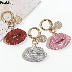 Minimalist Lip Design Key Ring, Viral Handmade Fashion Accessory Charm, Lovely Daily Pendant Decoration for Ladies and Children, lightweight easy carry & unique trendy look, ideal for backpack embellishment, house key arrangement, casual daily ornament