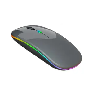 Bluetooth Mouse 2.4G Dual Mode Compatible with iPad Huawei Xiaomi Phones Tablets Office Luminous Rechargeable Wireless Mouse