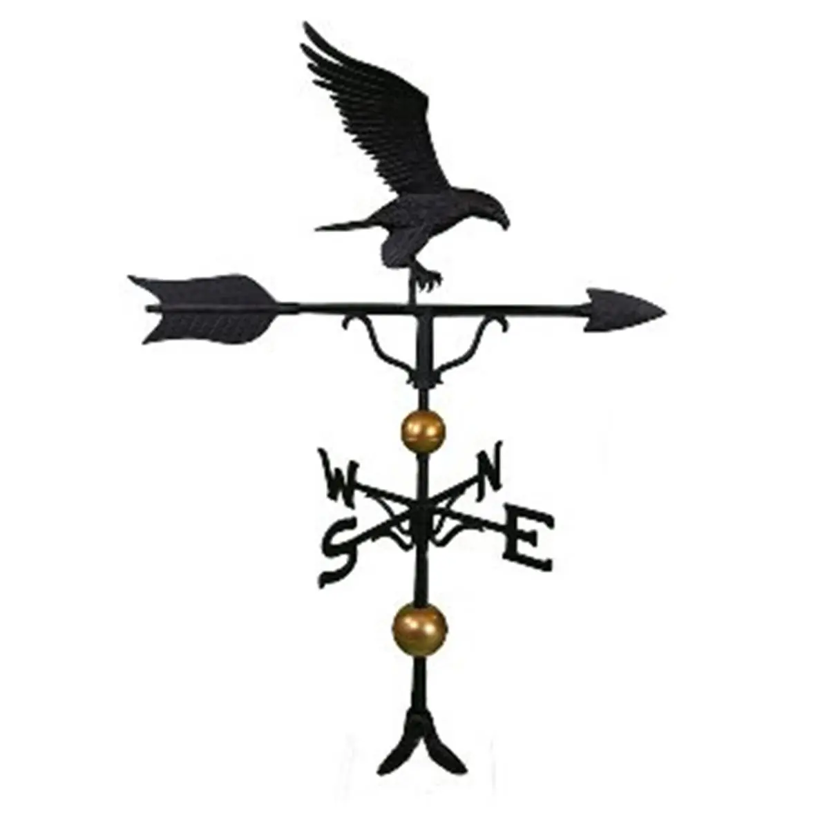 212 MAIN 500 Series 52 In. Deluxe Black Full-Bodied Hand-Cast Aluminum Eagle Weathervane, Home Improvement & Garden Decor Accessory, Adjustable Clutch Base, Extra Durability Garage Addition