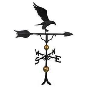 Montague Metal Products  500 Series 52 In. Deluxe Black Full Bodied Eagle Weathervane