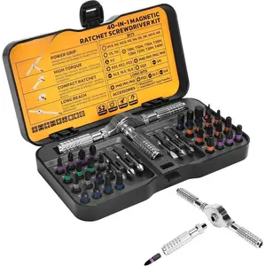 40 in 1 Magnetic Ratchet Screwdriver Set, Multi Bit Magnetic Ratcheting Screwdriver Set with Detachable Ratchet Handle, Repair Tool Kit for Computer Bicycle Furniture DIY