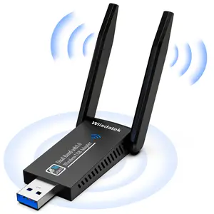 USB WiFi-Adapter for Desktop PC, AC1300Mbps USB 3.0 WiFi Dual Band 5G/2.4G Wireless Network Adapter, Mini WiFi Dongle for Windows 11/10/8/7, Mac OS 10.9-10.15