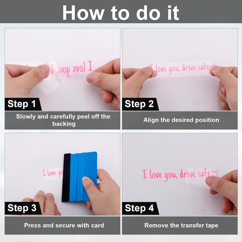 3PCS I Love You Drive Safe Decal Simple Design for Safe Driving Ideal for Drivers and Car Enthusiasts Vehicle Exterior Decoration Windshield Sticker 11x2cm China Made