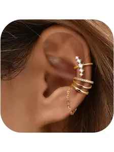 Ear Cuff Earrings for Women, Statement Earrings, Non-Piercing Clip-On Design, Elegant Cartilage Jewelry, Perfect for Daily Wear & Gifts