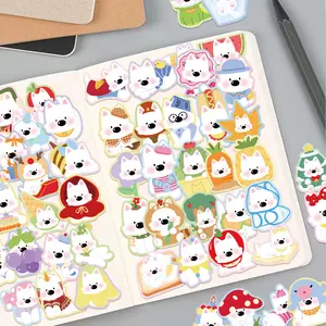50 Pieces West Highland White Terrier Themed Stickers, Suitable for Pasting on Scrapbooks, Diaries, Laptops, Water Bottles, Cars and More, Ideal Creative Birthday Gifts
