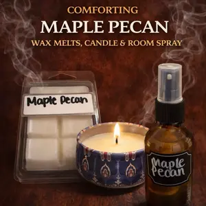 Maple Pecan Wax Melts Candle & Room Spray - Comforting Fragrance for Home Aroma Therapy