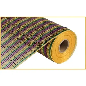 10" X 10Yd Wide Multi Color Foil Mesh mardi gras