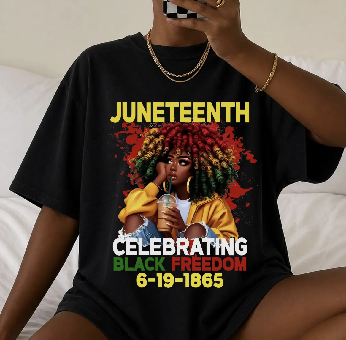Juneteenth T-shirt, Celebrate Juneteenth 1865 Shirt, Celebrating Black Freedom Tees, Black Pride Culture T-shirt, Black Girl Magic Shirt, African American Tee