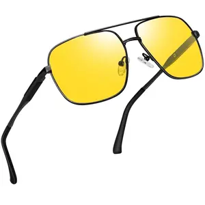 Night Vision Glasses for Men Women Classic Aviation UV Protection Glasses for Driving Night Vision Glasses for Men Women Classic Aviation UV Protection Glasses for Driving