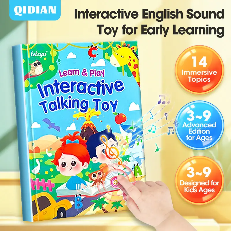 0-6Y Kids Talking Sound Book | Language Learning • 260+ Words • Interactive Quiz • Songs | Early Learning Educational Toy