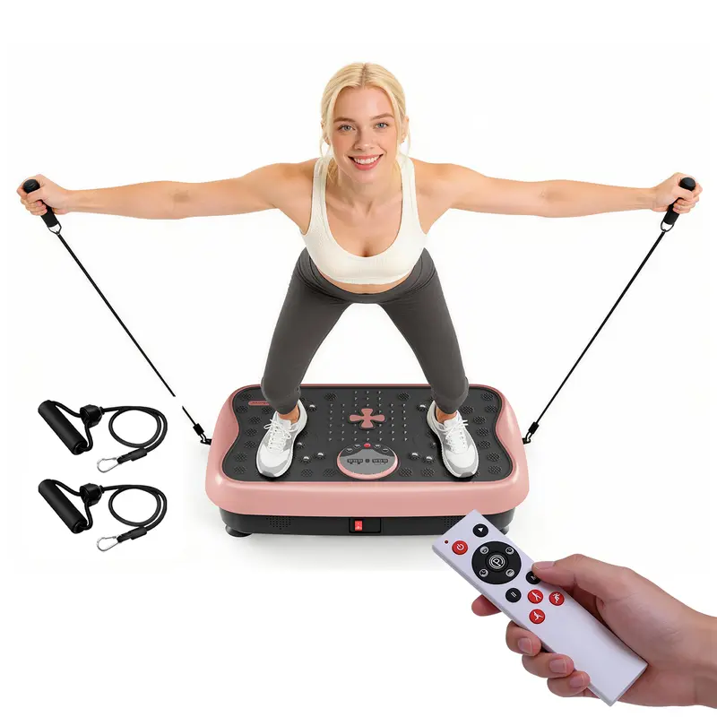 HopHorse Lucky Vibration Plate 330 lbs Heavy Duty Platform for Muscle Activation, Home Gym Equipment with 4 vibration plate exercise machine Speeds & Bands - Silent Tech, Full Body Workout Gift