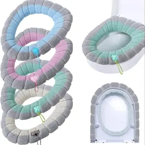 Thick Soft Toilet Seat Cover with Handle, Durable Bathroom Accessory, Comfortable & Stylish Design, Easy Install Solution, Toilet Seat Protector