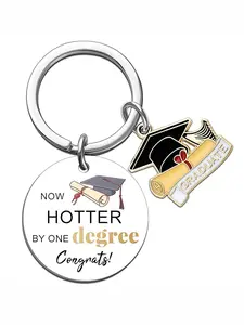 2026 Year Graduation Pendant Keychain Gift for Her, High School & Master Degree Commencement Present, Cute Cartoon Character Design
