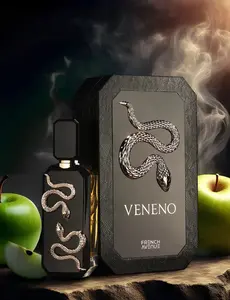Fragrance world  Veneno For Men 3.4 Oz Eau De Parfum Soft and warm Scent with Apple &  Cinnmom Top Notes & Vanilla Bourbon Base Notes