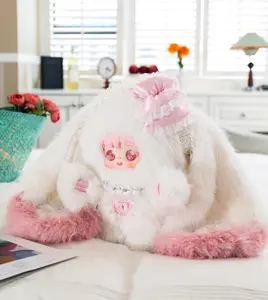 CN-Sanmi Tu-Sweet Rabbit Contract 800% Mystery Boxes Bag Pendant Bunny Plush Dolls，Soft Collectibles，Hidden Style 1/18，Surprise Styles 2/18