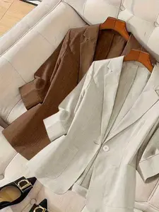 Elegant Single Button Blazer Jacket, Lightweight Loose Fashionable Outerwear Nk-Wry-655, Comfortable Stylish Coat for Men