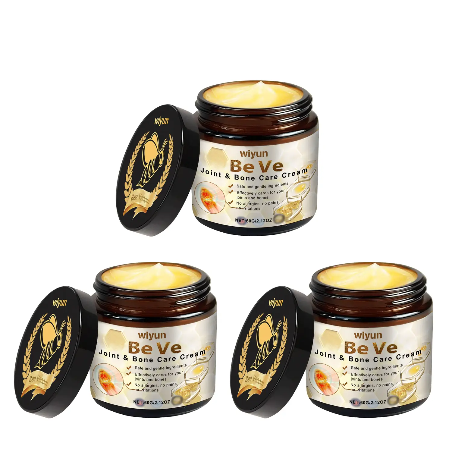 3-Piece Therapeutic Joint & Muscle Relief Cream-Gel with Ceramide NP, Relaxing Body Moisturizer for Adults - All Joint Pain Relief (Back, Knees, Neck, Hands), 24-Month Shelf Life