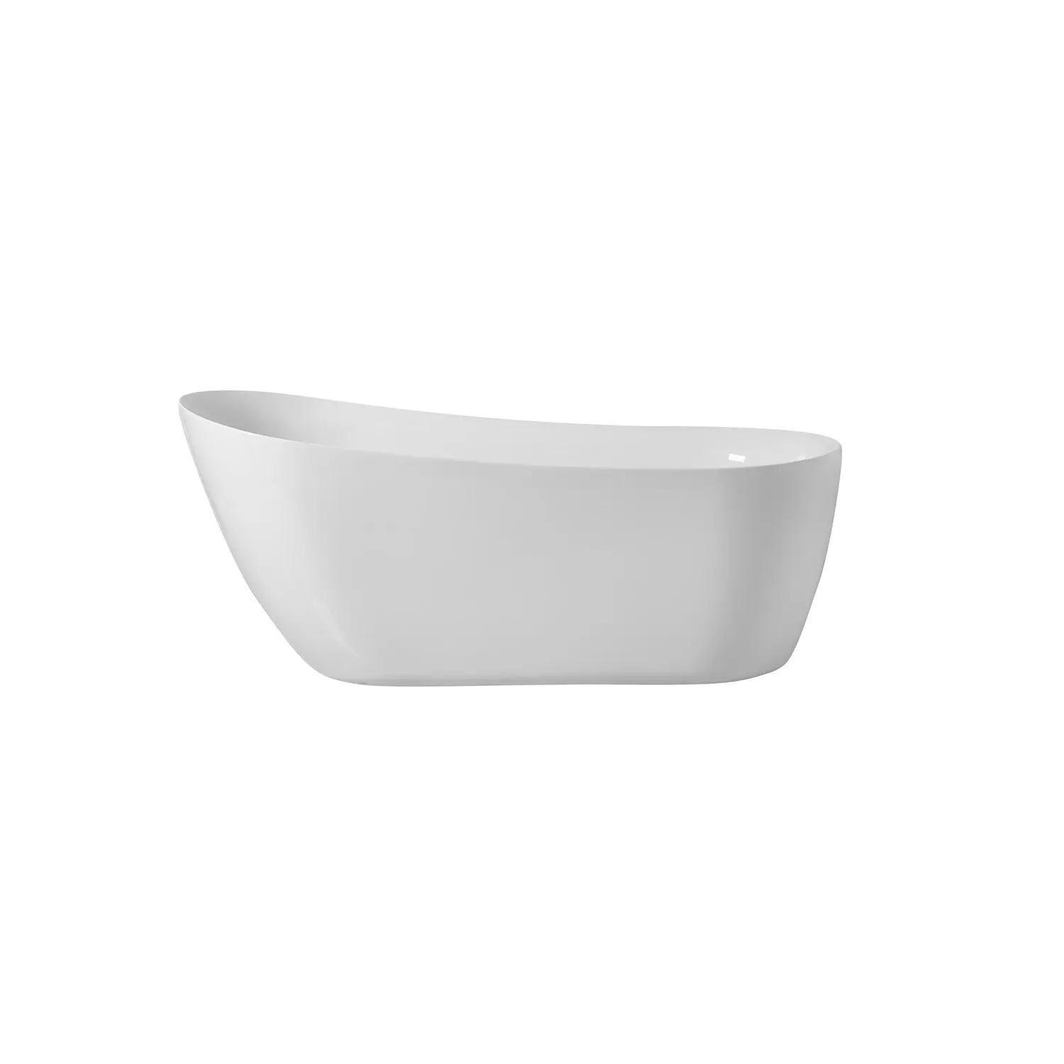 70 Inch Soaking Single Slipper Bathtub In Glossy White - Style: 8463850